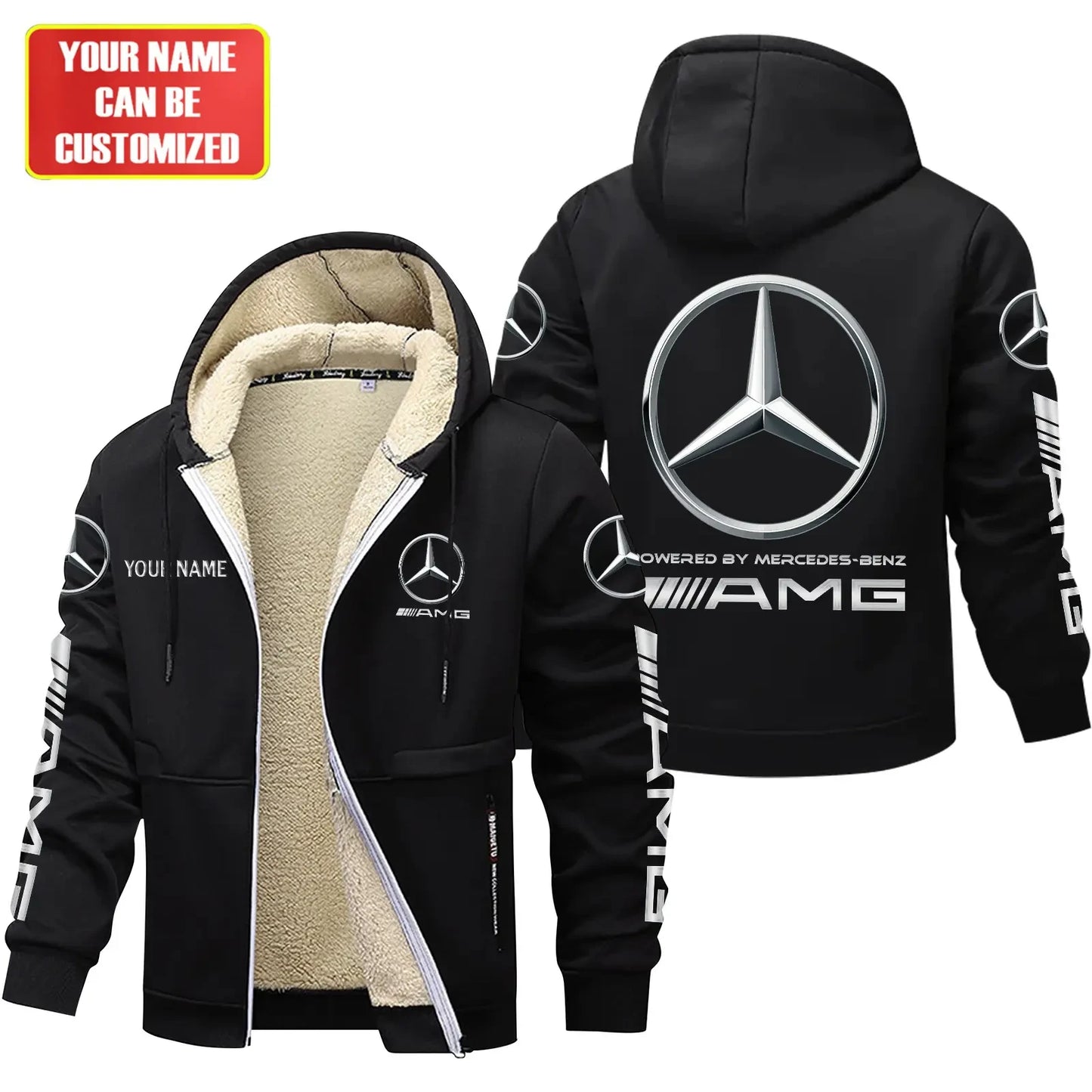 Personalized Merc Fleece 3D Unisex Hooded Jacket