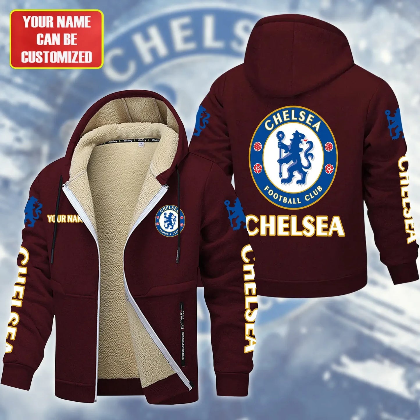 Personalized Chelsea Fleece 3D Unisex Hooded Jacket