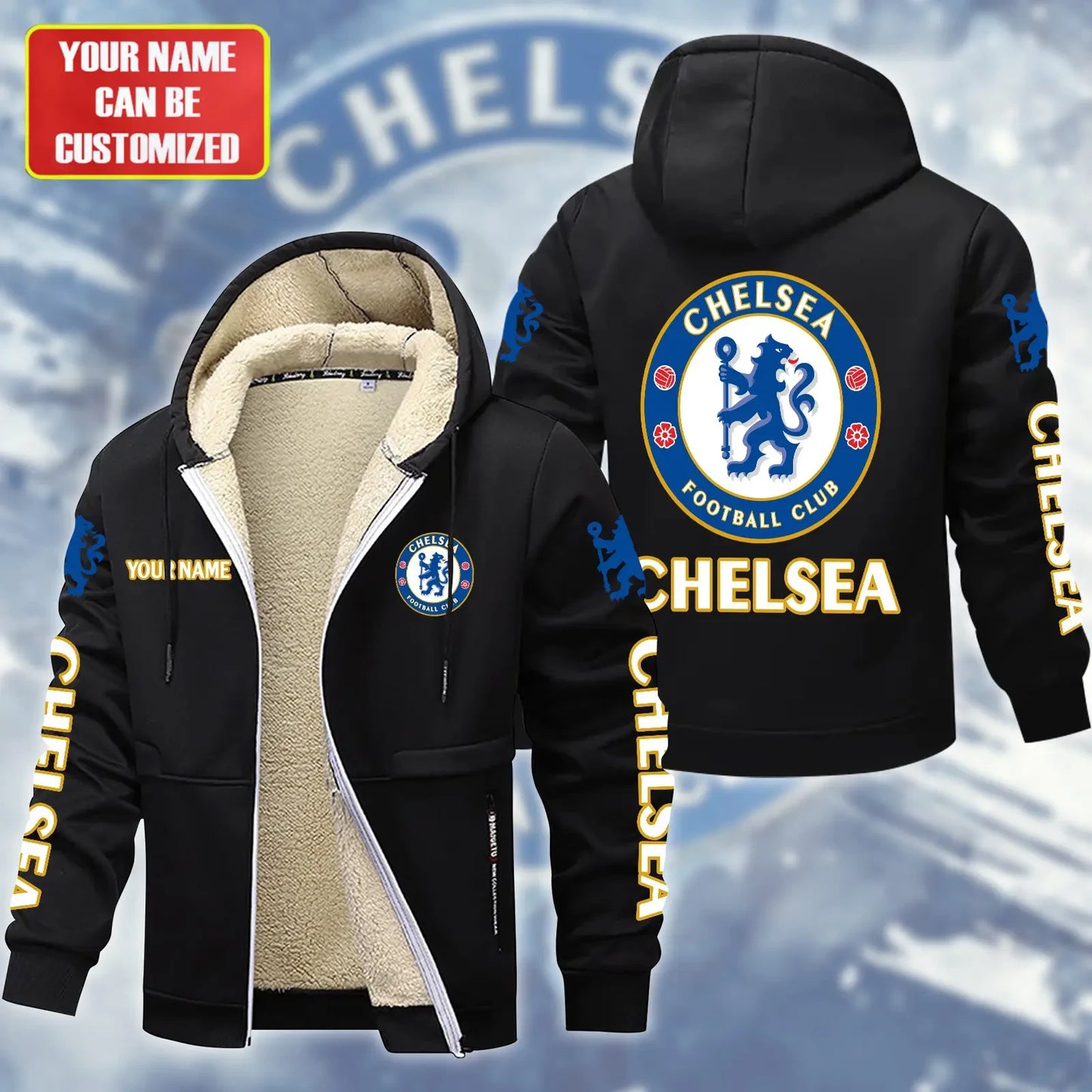Personalized Chelsea Fleece 3D Unisex Hooded Jacket