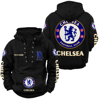 Personalized Chelsea Lace-up Cotton Hoodie
