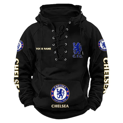 Personalized Chelsea Lace-up Cotton Hoodie