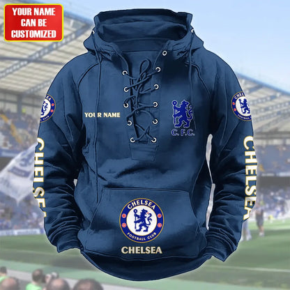 Personalized Chelsea Lace-up Cotton Hoodie