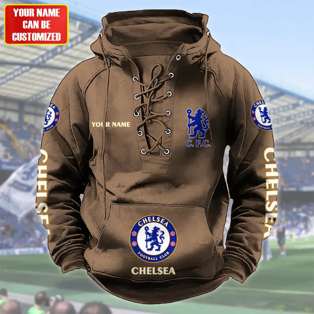 Personalized Chelsea Lace-up Cotton Hoodie