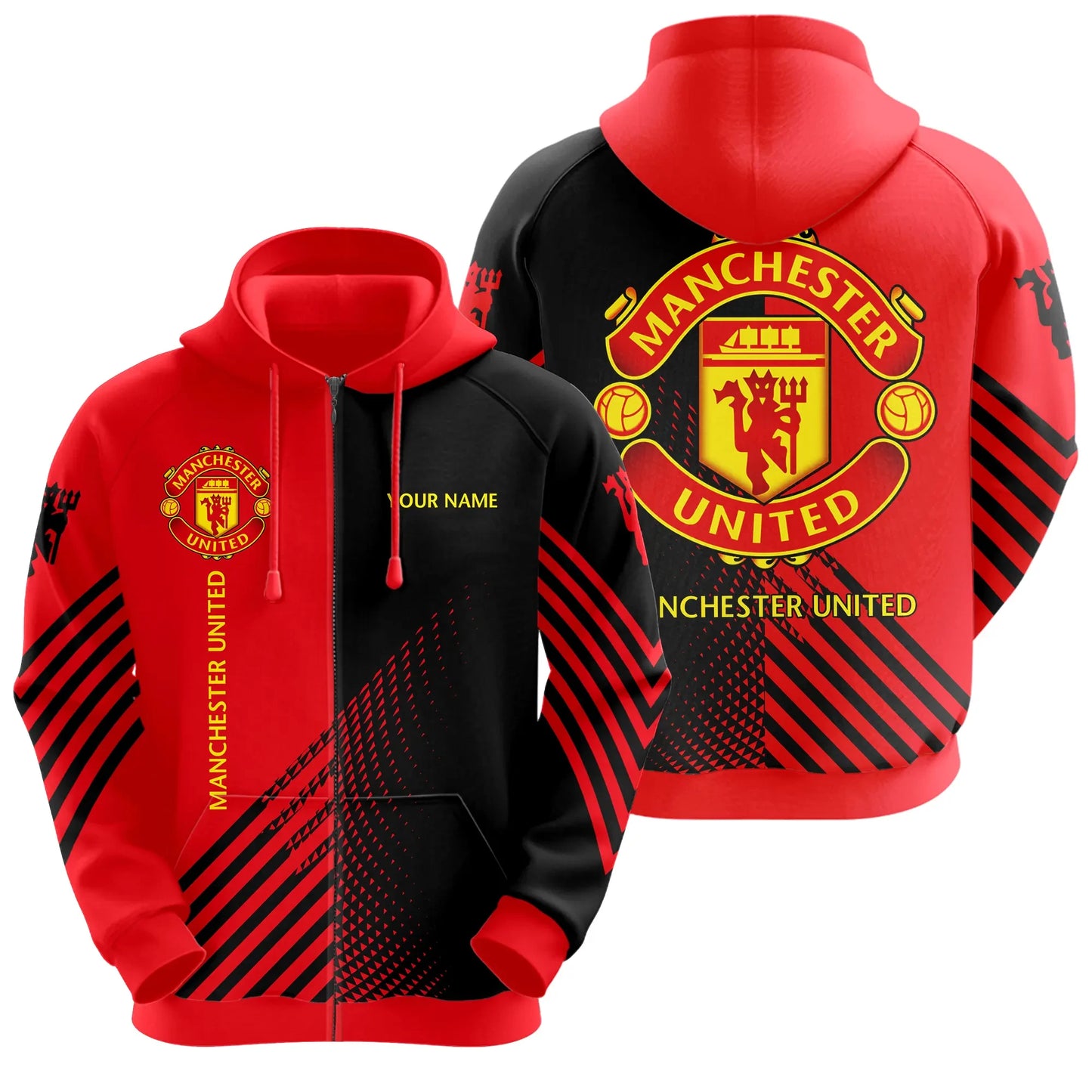 Personalized Manchester United Q3 3D All over Printed Hoodie and Sweatpants set