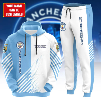 Personalized Manchester City Q2 3D All over Printed Hoodie and Sweatpants set