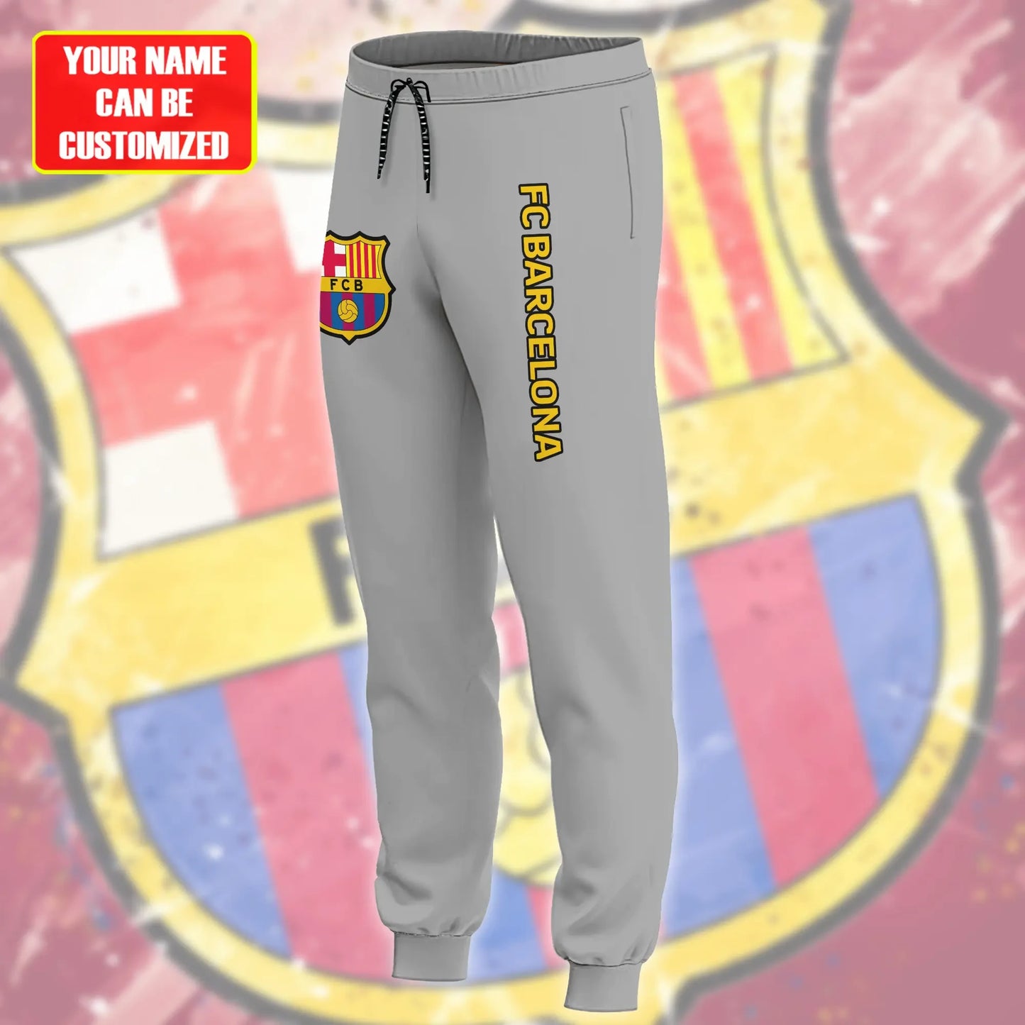 Personalized Barcelona Zip-Hoodie Cotton Jacket and Sweatpants