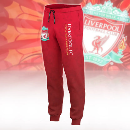 Personalized Liverpool 3D Cotton Hoodie and Sweatpants set