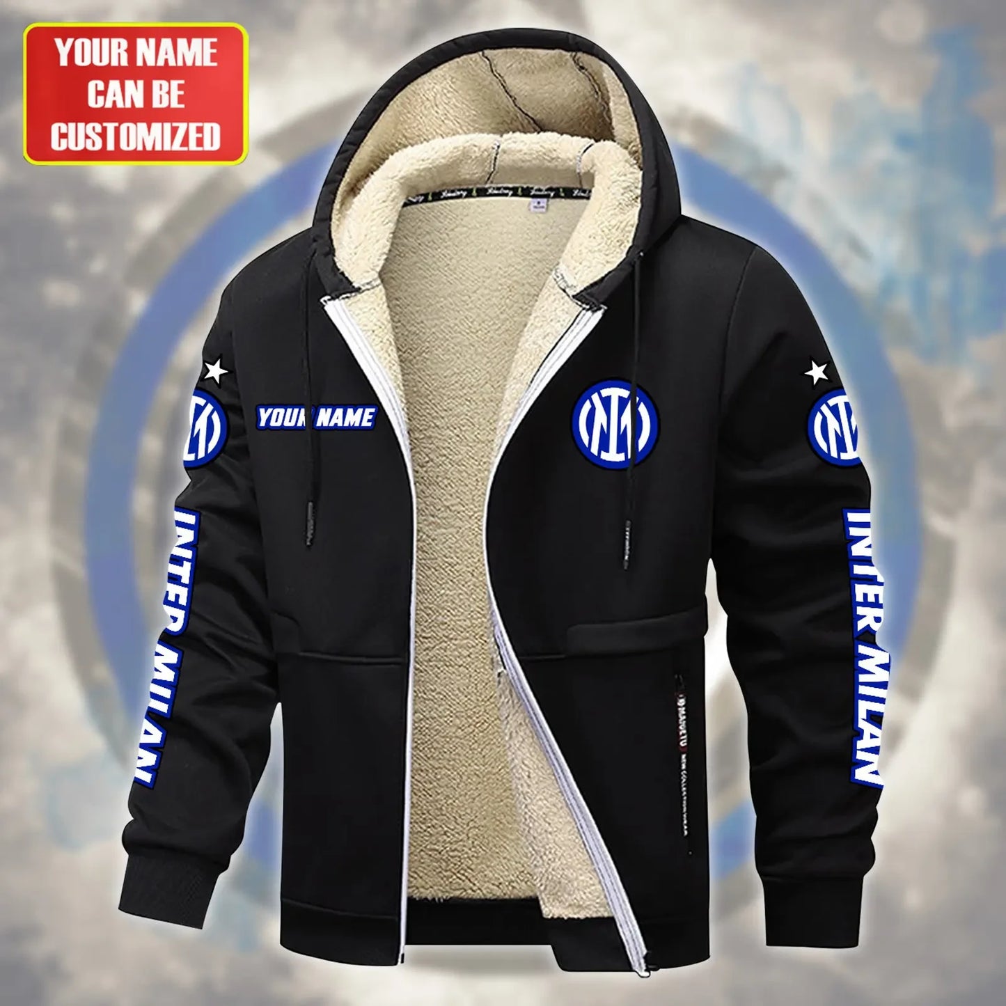 Personalized Inter Milan Fleece 3D Unisex Hooded Jacket