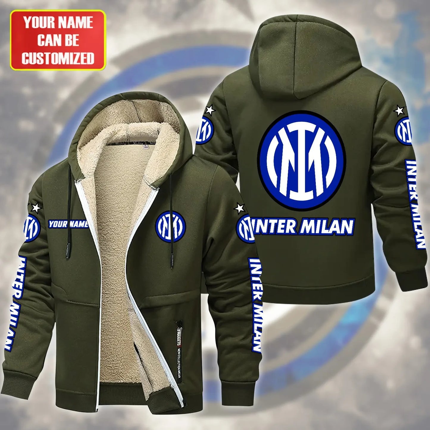 Personalized Inter Milan Fleece 3D Unisex Hooded Jacket