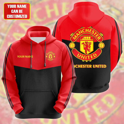 Personalized Manchester United Zipper Stand Collar Jacket & Sweatpants Set