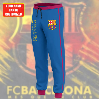 Personalized Barcelona Zipper Stand Collar Jacket & Sweatpants Set