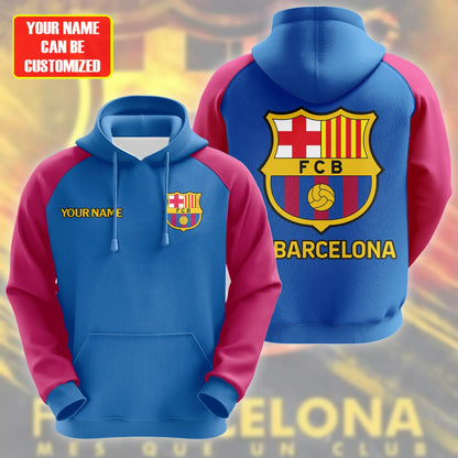 Personalized Barcelona Zipper Stand Collar Jacket & Sweatpants Set