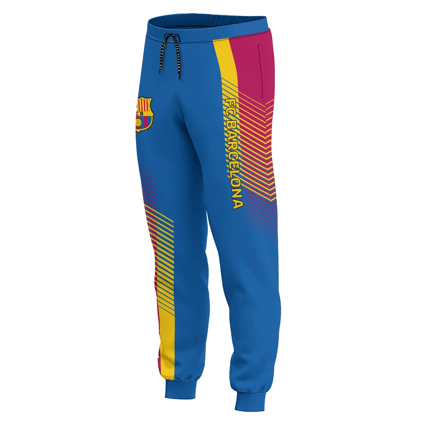 Personalized Barcelona 3D Zipper Polo and Sweatpants Set