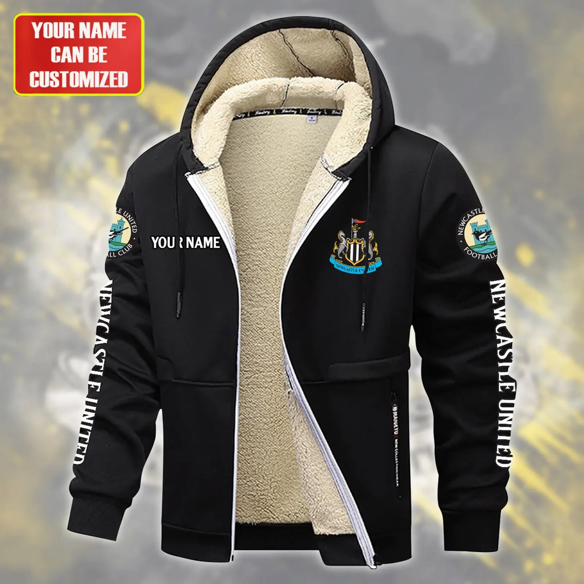 Personalized Newcastle United Fleece 3D Unisex Hooded Jacket