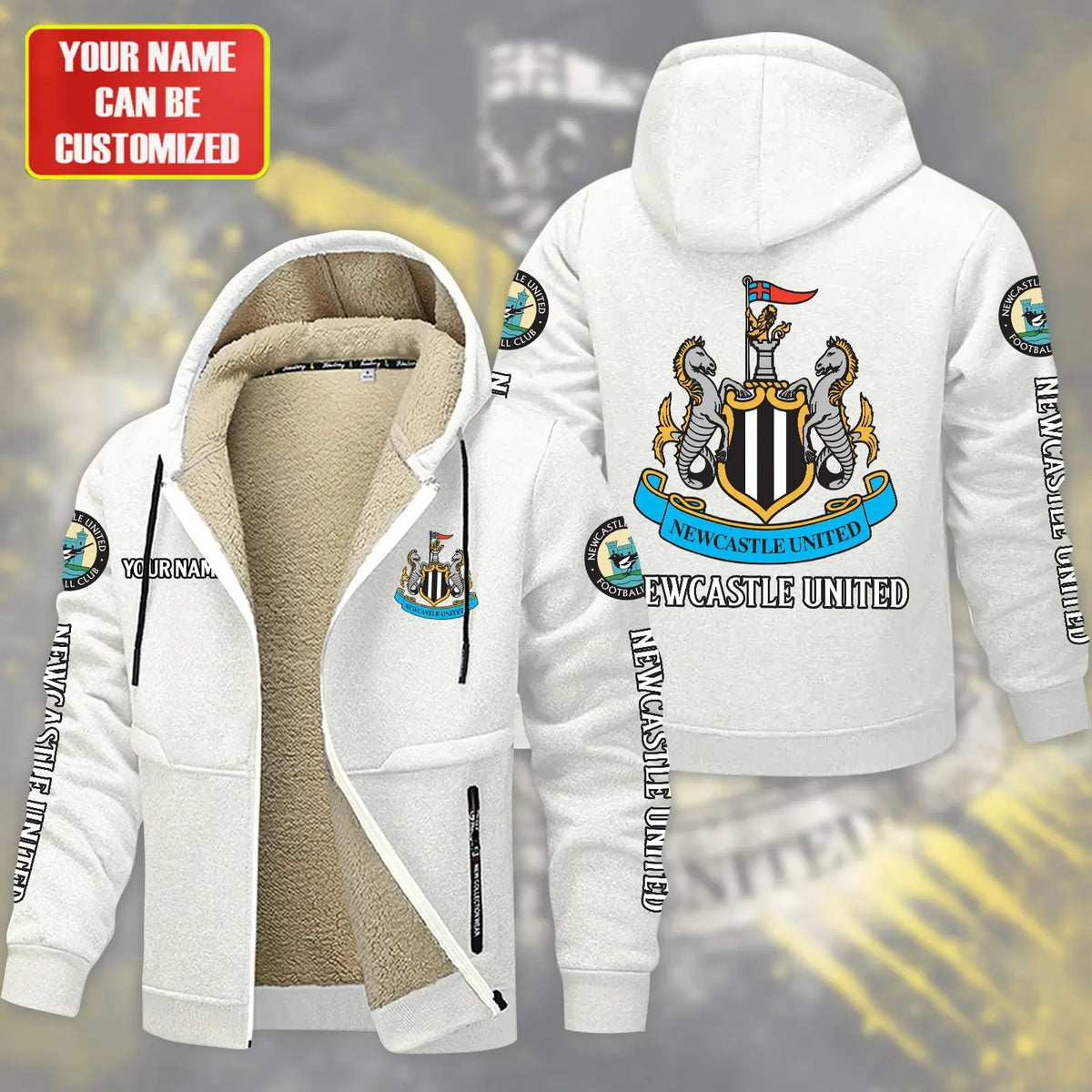 Personalized Newcastle United Fleece 3D Unisex Hooded Jacket