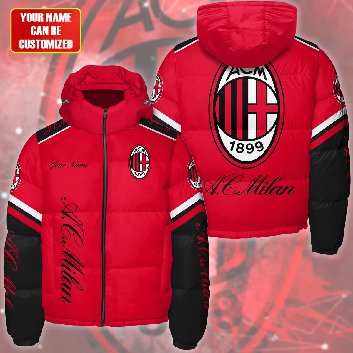 AC Milan Puffer Thermal Stand Collar Jacket