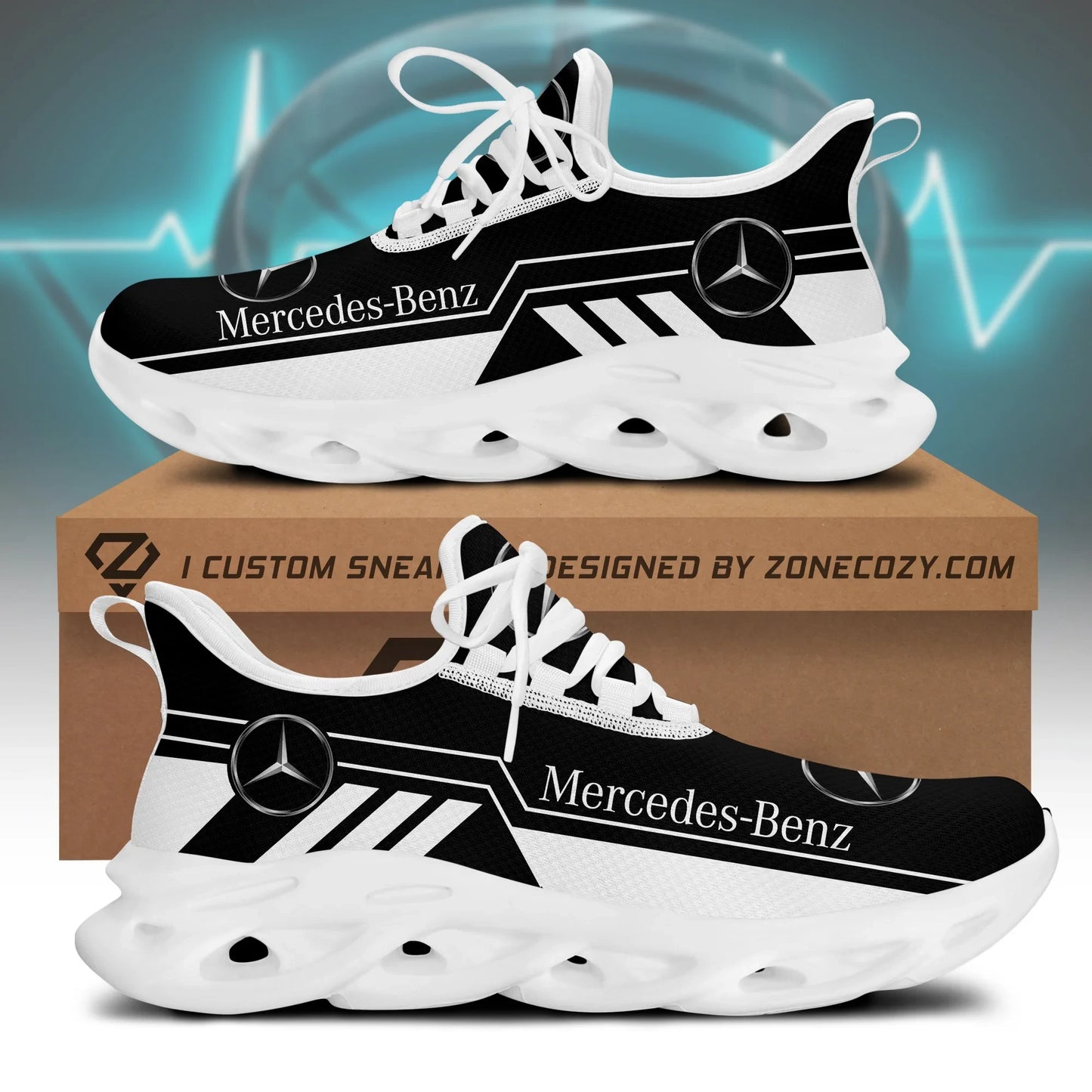 Mercedes Stripes Chunky Custom Sneaker