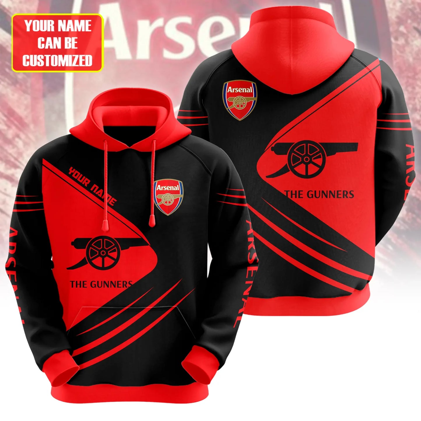 Personalized Arsenal Q4 3D All over Printed Hoodie and Sweatpants set