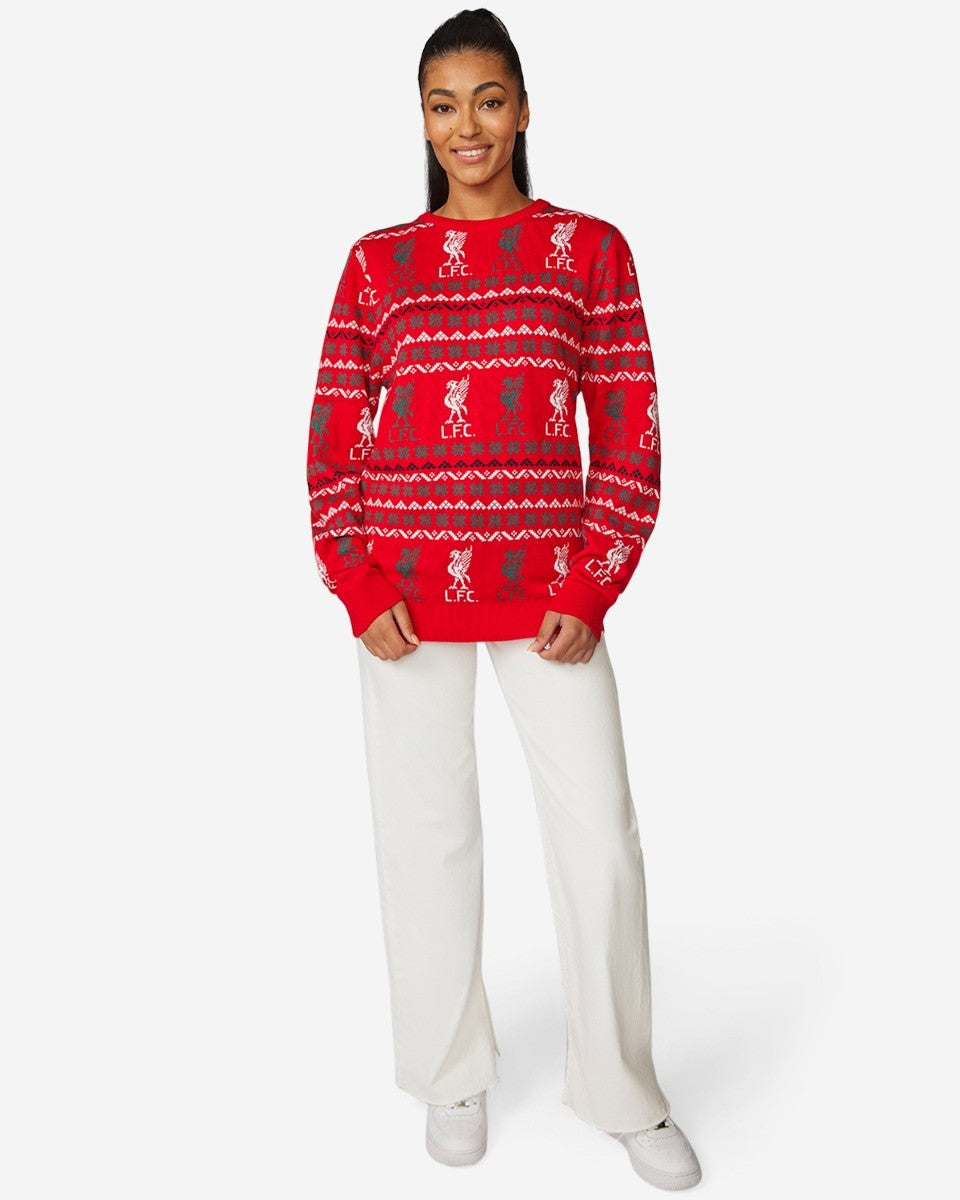 Liverpool Q14 Ugly Christmas Sweater , Unisex Wool Sweater