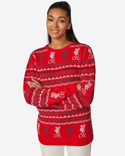 Liverpool Q14 Ugly Christmas Sweater , Unisex Wool Sweater