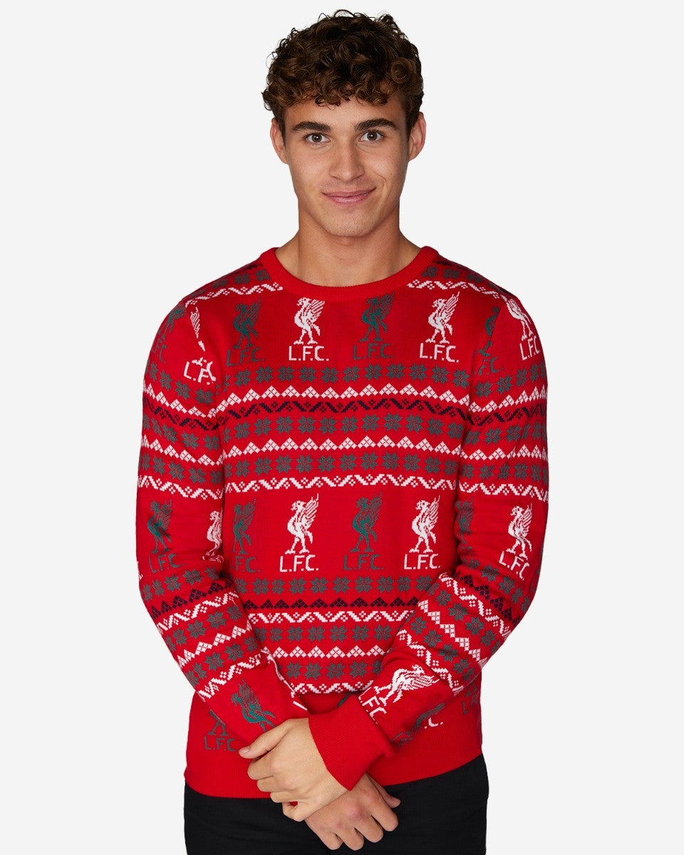 Liverpool Q14 Ugly Christmas Sweater , Unisex Wool Sweater