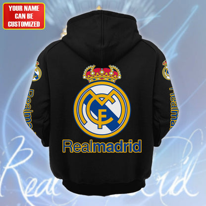 Personalized Real Madrid 3D All over Printed Retro Hoodie & Sweatpants Set