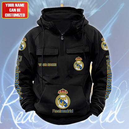 Personalized Real Madrid 3D All over Printed Retro Hoodie & Sweatpants Set