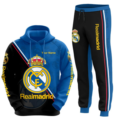 Personalized Real Madrid Q3 3D All over Printed Hoodie and Sweatpants set