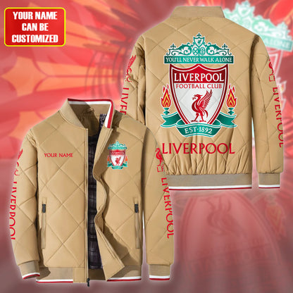 Personalized Liverpool Puffer Bomber Jacket