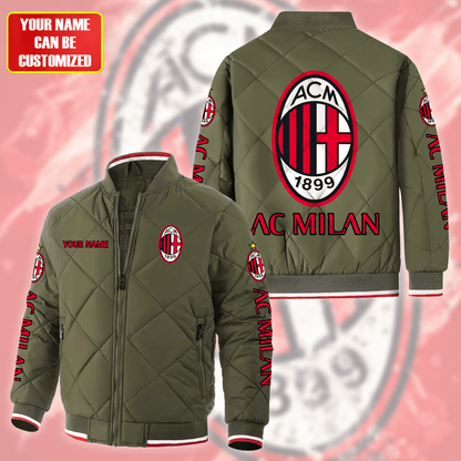 Personalized AC Milan Puffer Bomber Jacket
