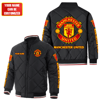 Personalized Manchester United Puffer Bomber Jacket