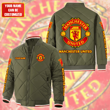 Personalized Manchester United Puffer Bomber Jacket