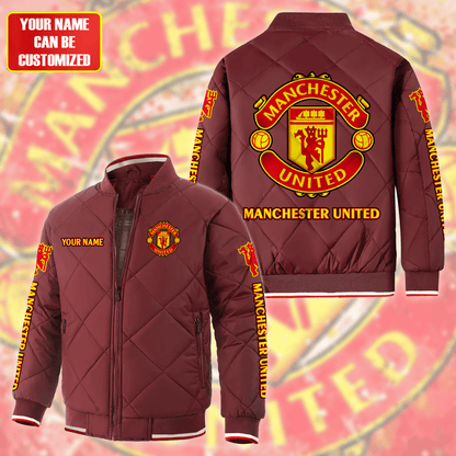 Personalized Manchester United Puffer Bomber Jacket