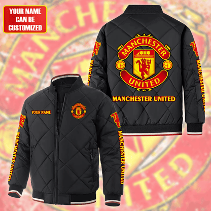 Personalized Manchester United Puffer Bomber Jacket