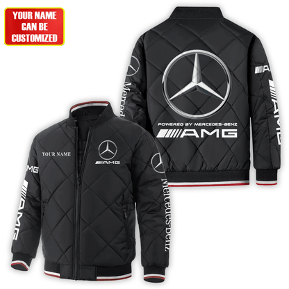Personalized Merc AMG Puffer Bomber Jacket