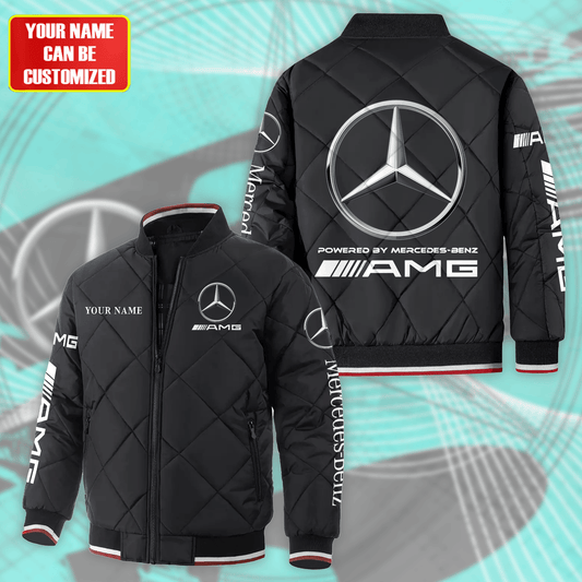 Personalized Merc AMG Puffer Bomber Jacket