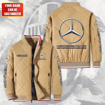 Personalized Merc AMG Puffer Bomber Jacket