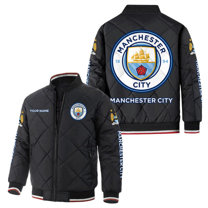 Personalized Manchester City Puffer Bomber Jacket