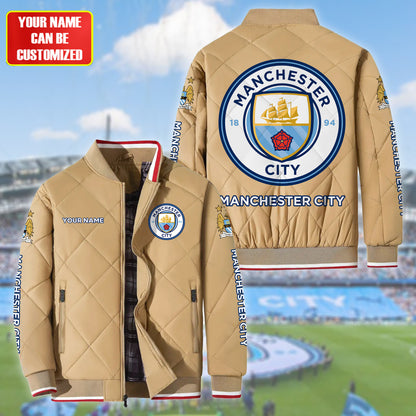 Personalized Manchester City Puffer Bomber Jacket