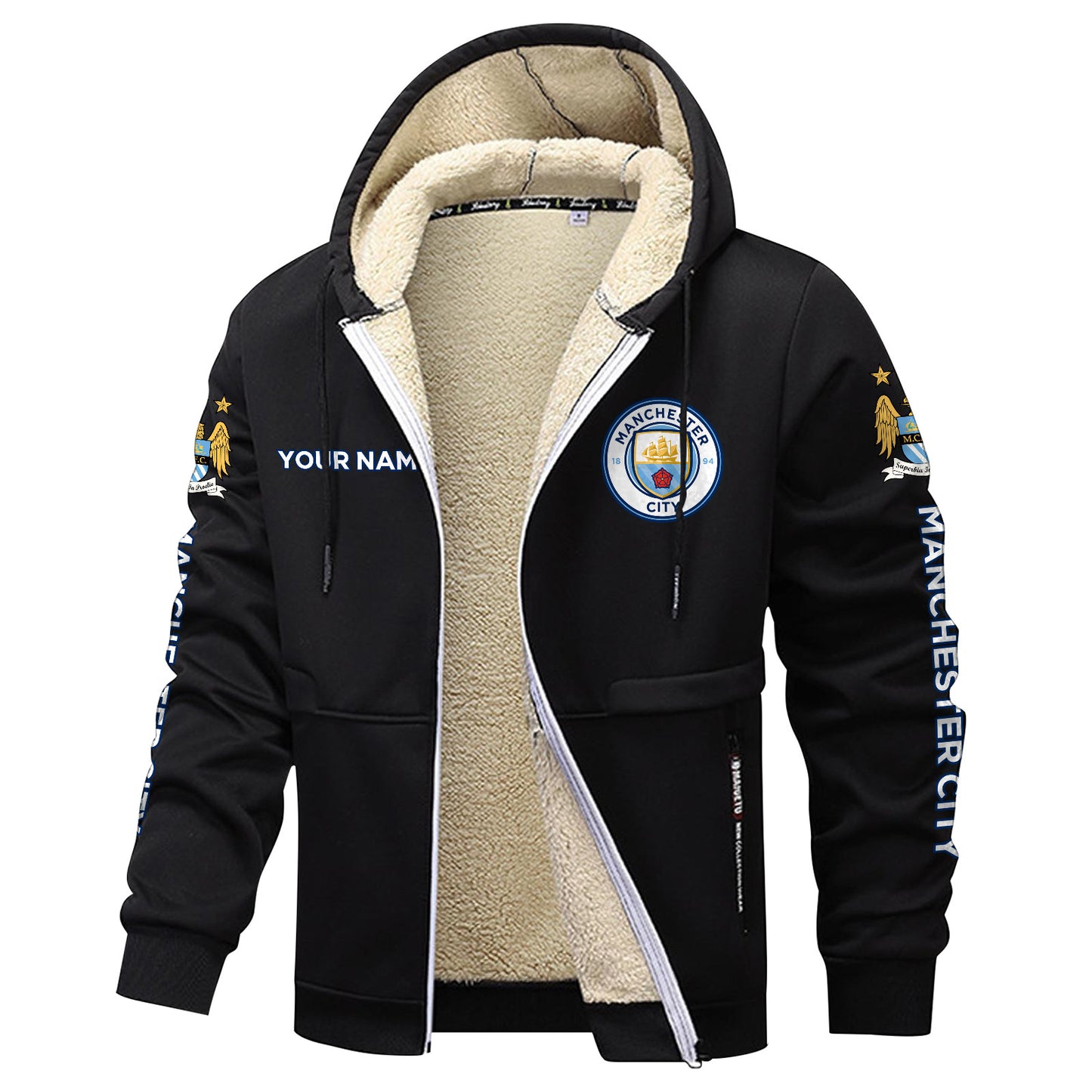 Personalized Manchester City Fleece 3D Unisex Hooded Jacket
