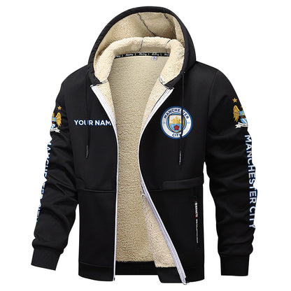 Personalized Manchester City Fleece 3D Unisex Hooded Jacket