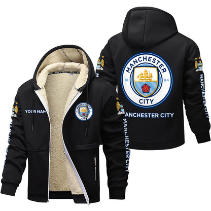 Personalized Manchester City Fleece 3D Unisex Hooded Jacket