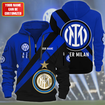 Personalized Inter Milan V2 3D Zip-Hoodie Cotton Jacket