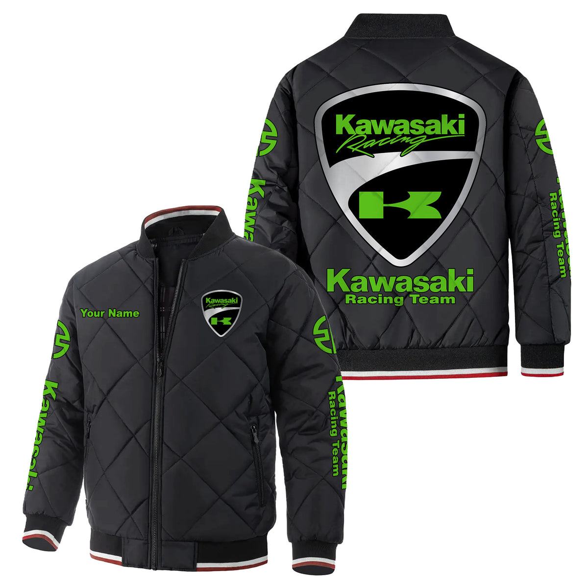 Personalized KW Racing Team Puffer Bomber Jacket