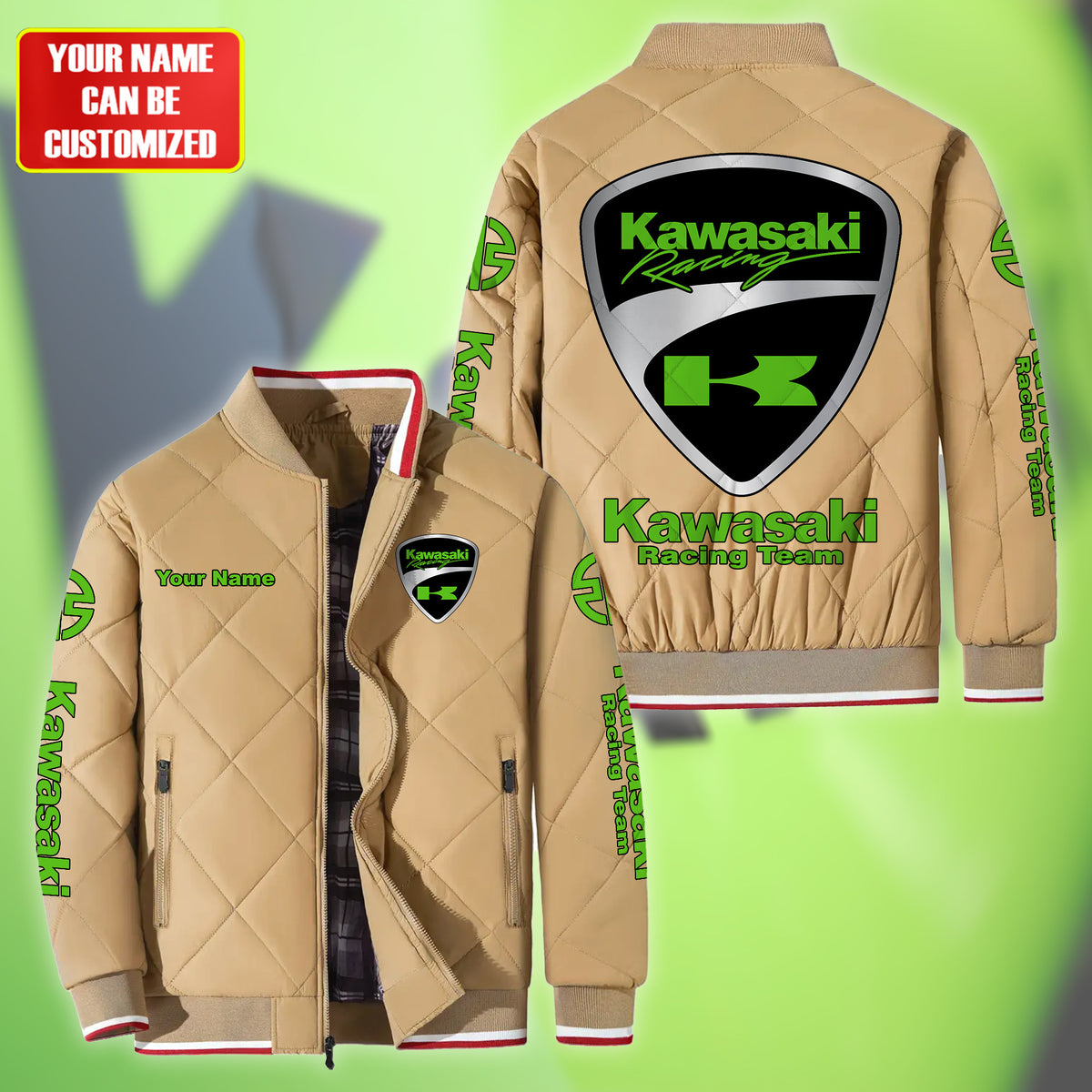 Personalized KW Racing Team Puffer Bomber Jacket