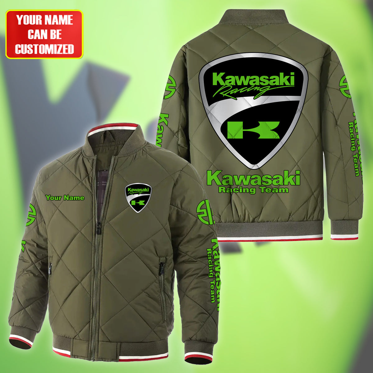 Personalized KW Racing Team Puffer Bomber Jacket