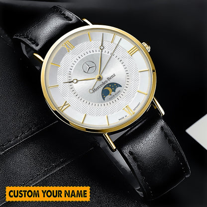Personalized Mercedes Germany Quartz Leather Watch