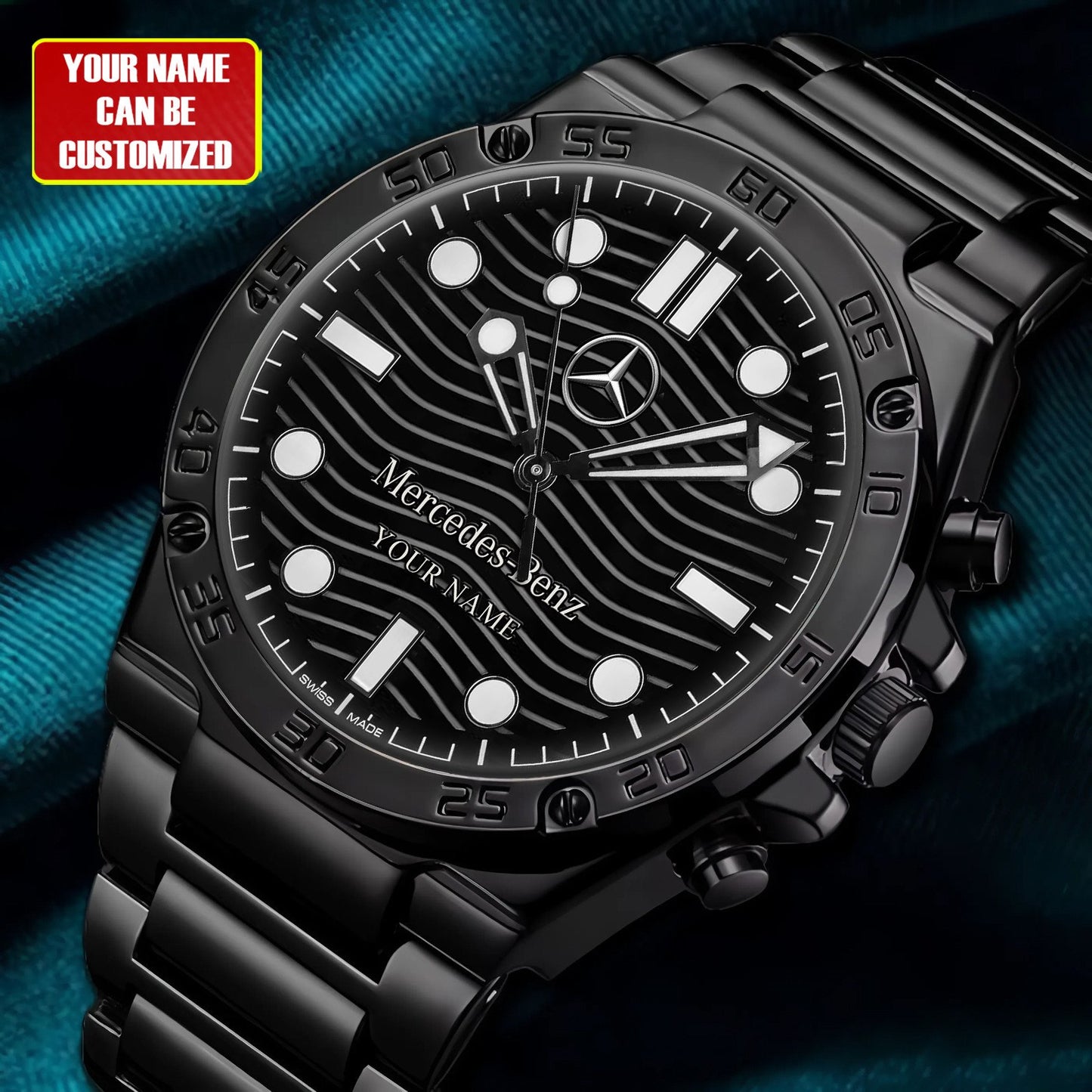 Personalized Merc OMG Dial Steel Watch