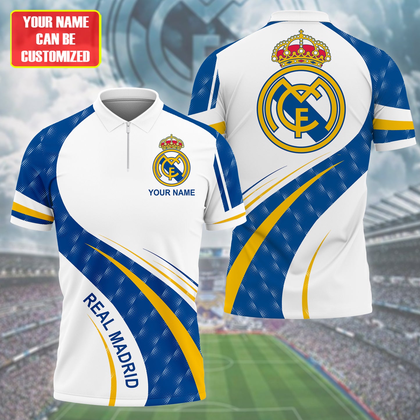 Personalized Real Madrid 3D Full Printing Set , Real Madrid Shirt , Hoodie , Short , Polo ,hawaii V2