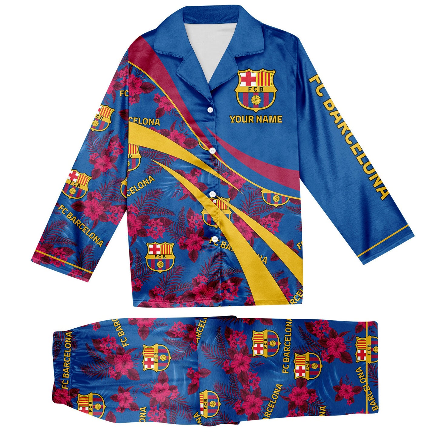 Personalized Barcelona FC Pajamas Set